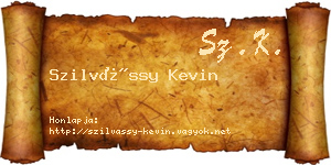 Szilvássy Kevin névjegykártya